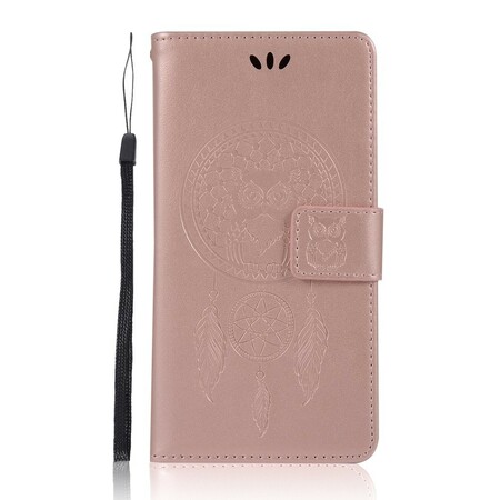 Honor 20 capa de efeito couro Dreamcatcher Owl