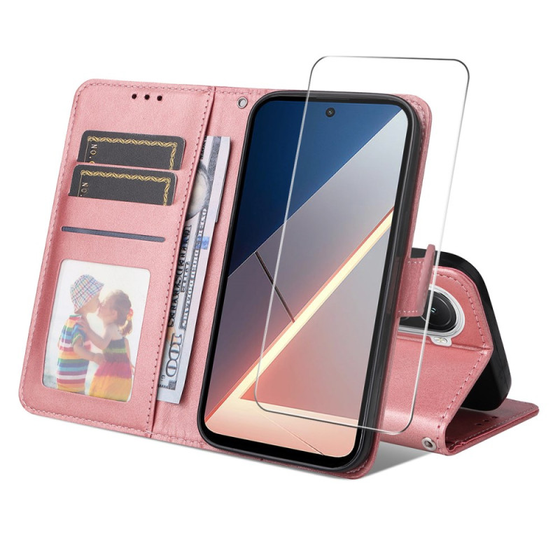 Housse Poco M7 4G Simili Cuir avec Protecteur Écran