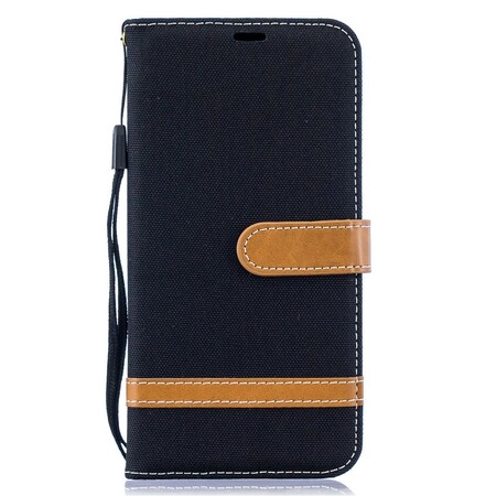 Samsung Galaxy A10 Capa de tecido e efeito pele com alça
