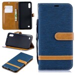 Samsung Galaxy A10 Capa de tecido e efeito pele com alça