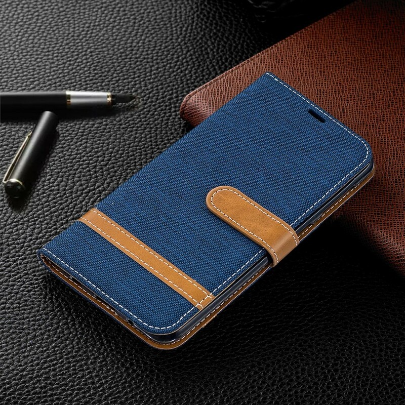 Samsung Galaxy A10 Capa de tecido e efeito pele com alça