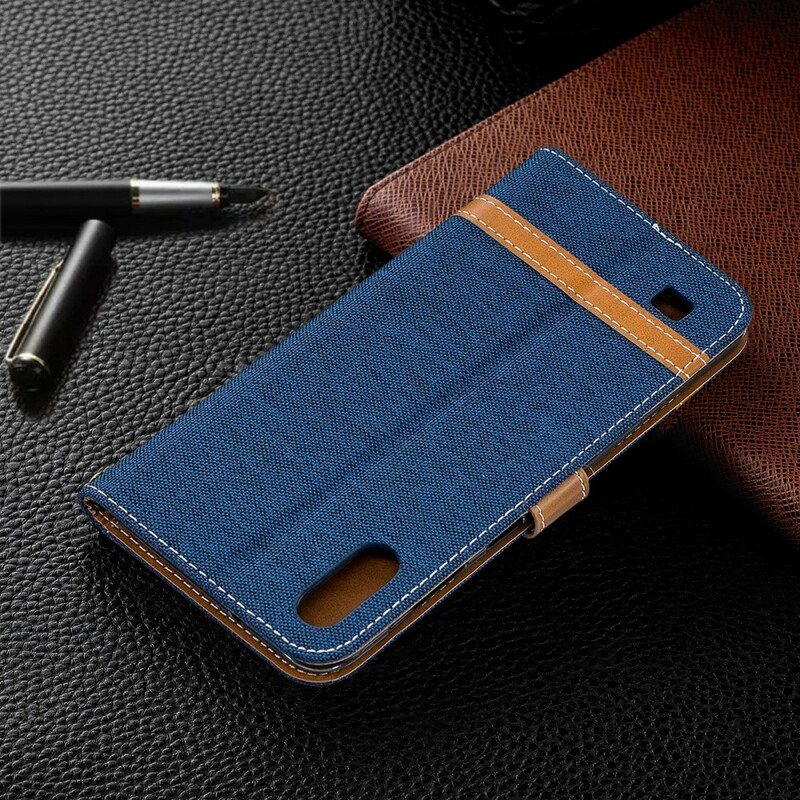 Samsung Galaxy A10 Capa de tecido e efeito pele com alça