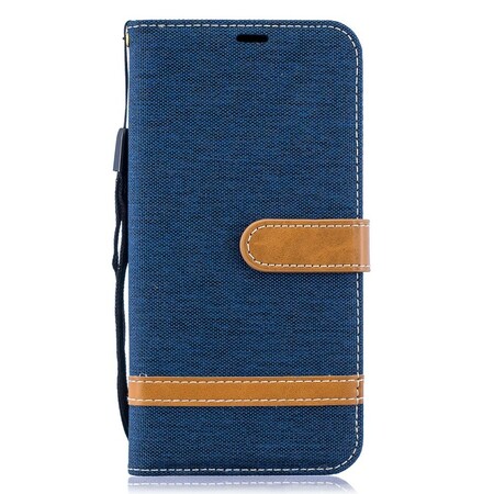 Samsung Galaxy A10 Capa de tecido e efeito pele com alça