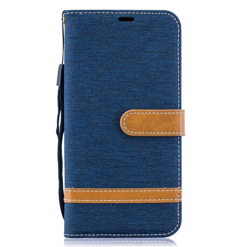 Samsung Galaxy A10 Capa de tecido e efeito pele com alça