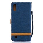 Samsung Galaxy A10 Capa de tecido e efeito pele com alça