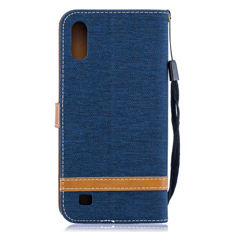 Samsung Galaxy A10 Capa de tecido e efeito pele com alça