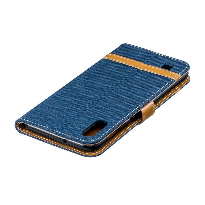 Samsung Galaxy A10 Capa de tecido e efeito pele com alça