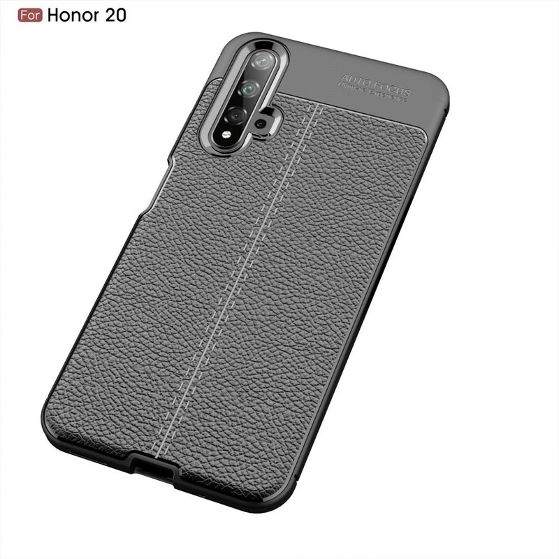 Linha dupla de efeito Honor 20 Lychee Case Lychee