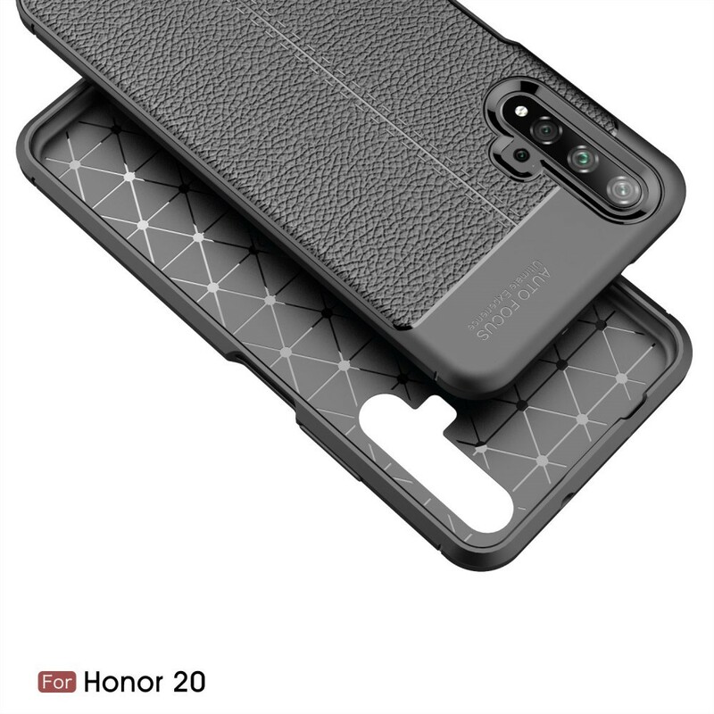 Linha dupla de efeito Honor 20 Lychee Case Lychee