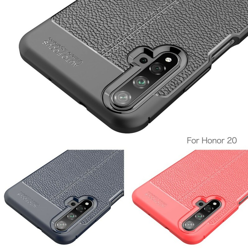 Linha dupla de efeito Honor 20 Lychee Case Lychee