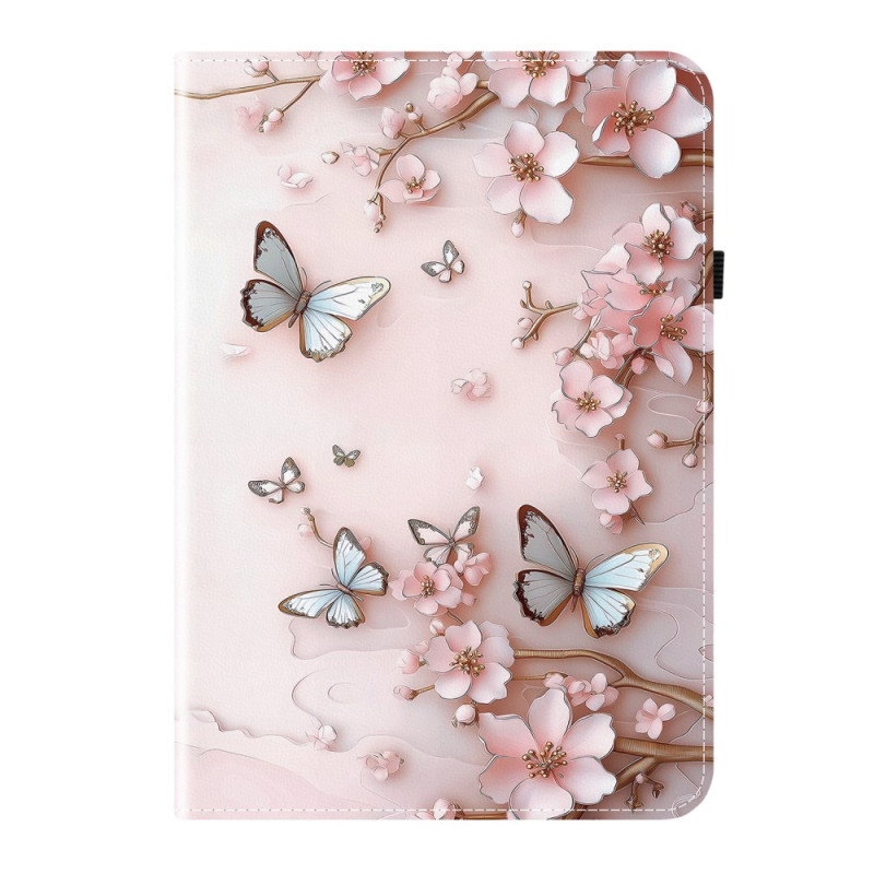 Capa para Lenovo Tab M11 / K11 (11") - TB330 / TB331 Borboletas cor-de-rosa