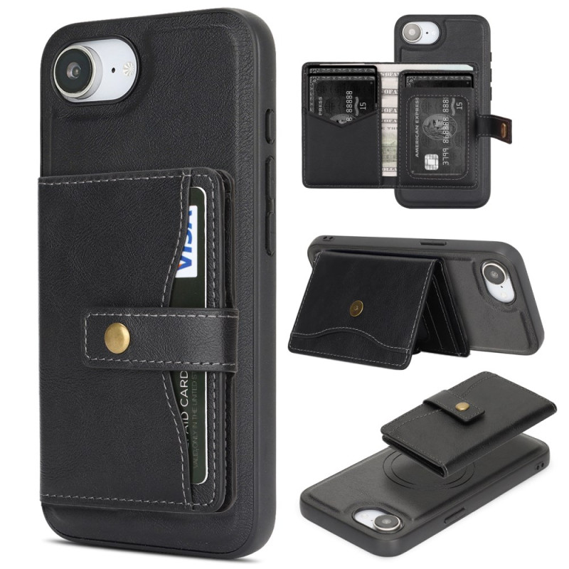 Capa para iPhone 17E / 16E Suporte para cartão compatível com MagSafe amovível