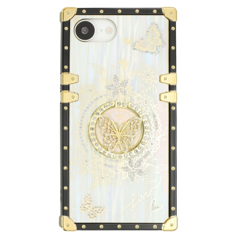 Capa Butterfly & Strass para iPhone 17E / 16E