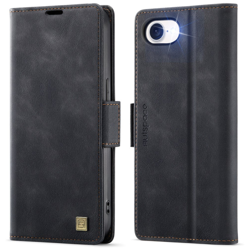 Capa para iPhone 17E / 16E Simili Cuir Rétro (fecho RFID)