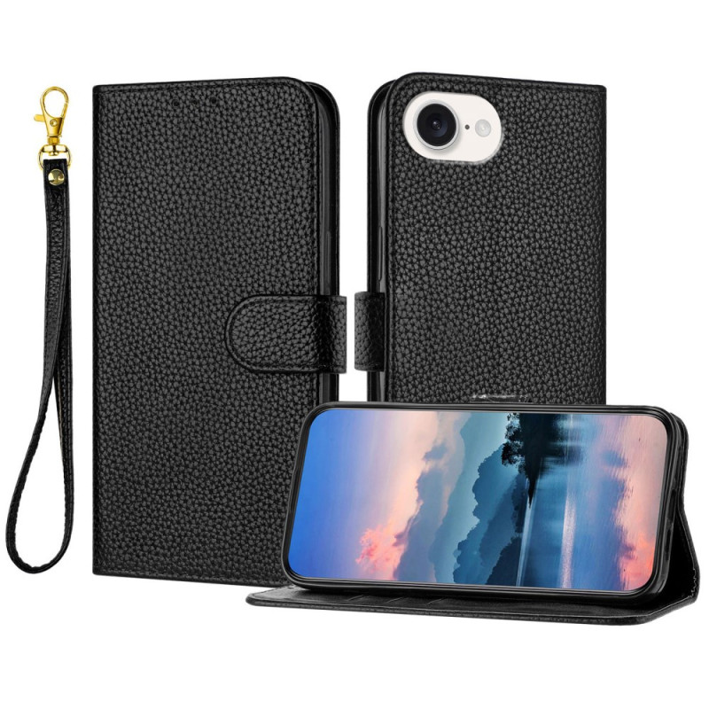 Capa para iPhone 17E / 16E Estojo Textura de lichia