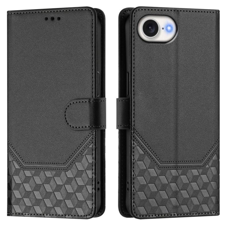 Capa para iPhone 17E / 16E padrão favo de mel (bloqueio RFID)