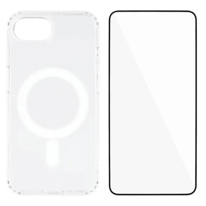 Coque iPhone 17E / 16E Compatible MagSafe Transparente avec Protecteur Écran