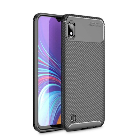 Samsung Galaxy A10 Soft Shell Fibra de Carbono Textura