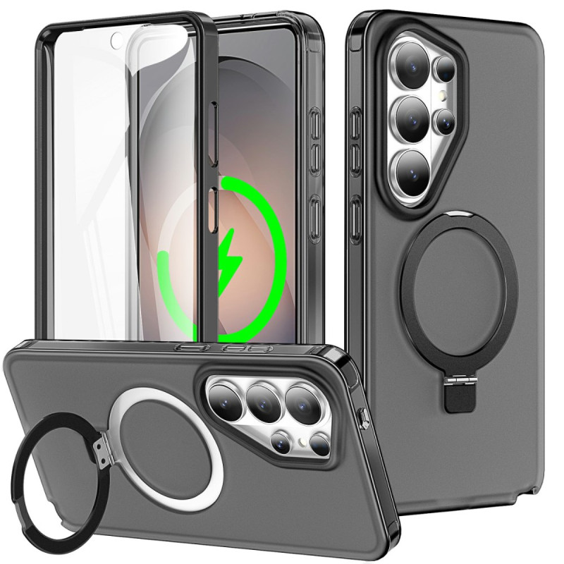 Coque Samsung Galaxy S26 Ultra Magnétique Effet Métal avec Support