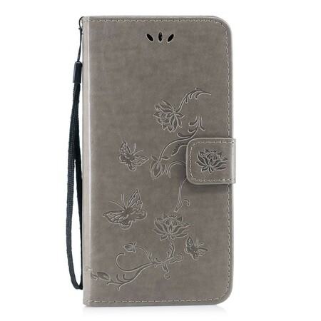 Capa Huawei P Smart Z Borboletas e Flores com Bracelete