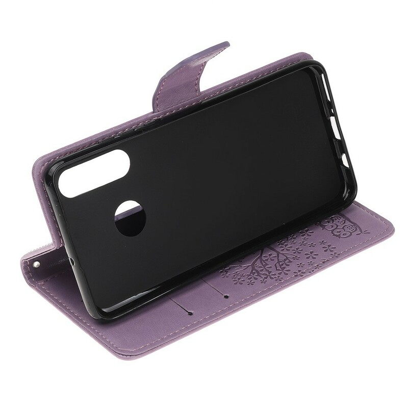 Capa Huawei P Árvore e Corujas com CordÃ£o Smart Z