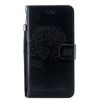 Capa Huawei P Árvore e Corujas com CordÃ£o Smart Z