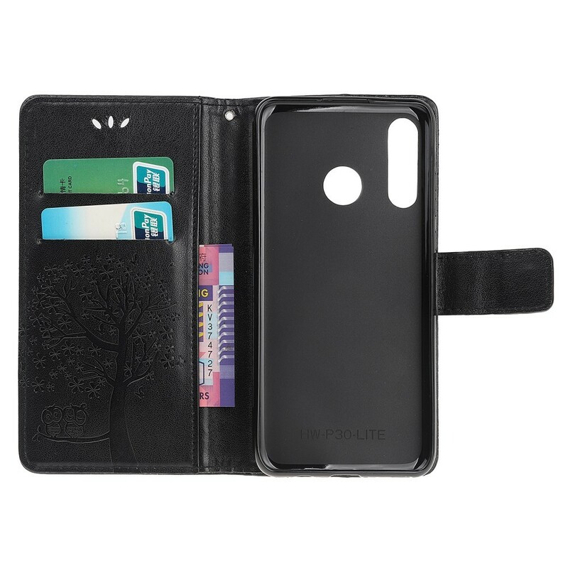Capa Huawei P Árvore e Corujas com CordÃ£o Smart Z