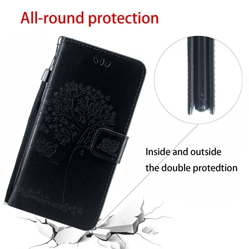 Capa Huawei P Árvore e Corujas com CordÃ£o Smart Z