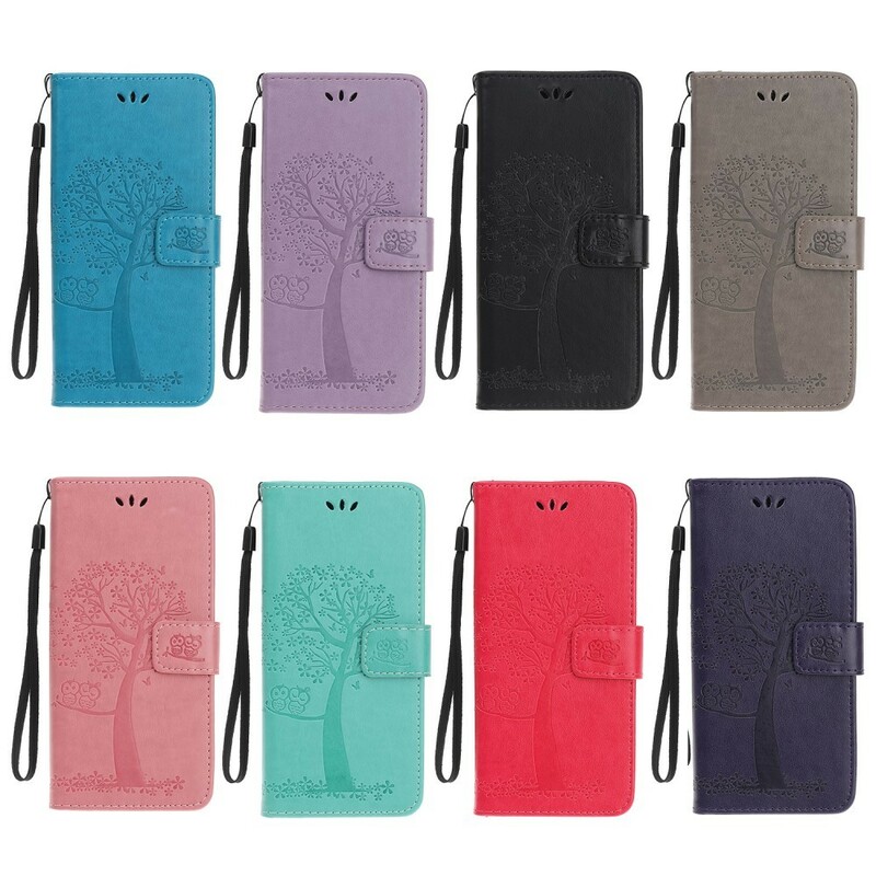 Capa Huawei P Árvore e Corujas com CordÃ£o Smart Z