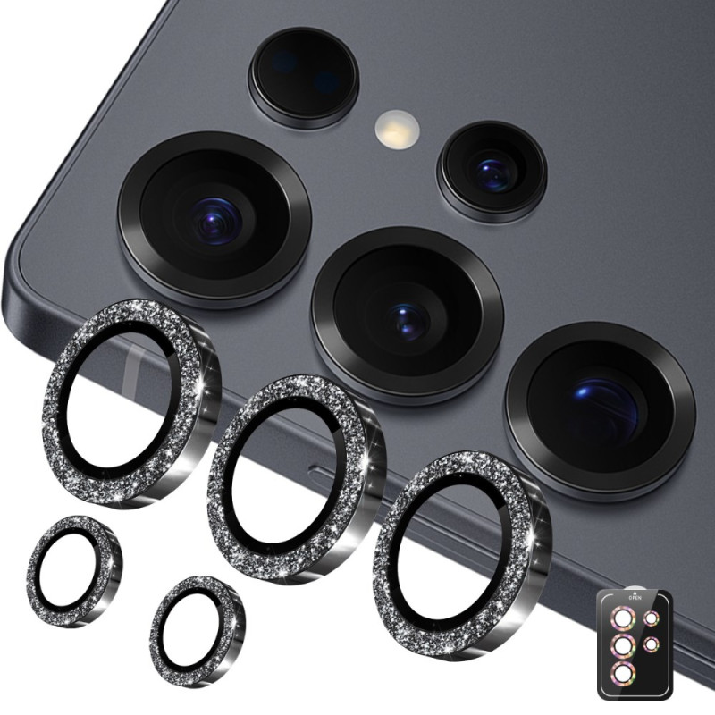 Lentille de Protection en Verre Trempé pour Samsung Galaxy S26 Ultra Anneaux Paillettes