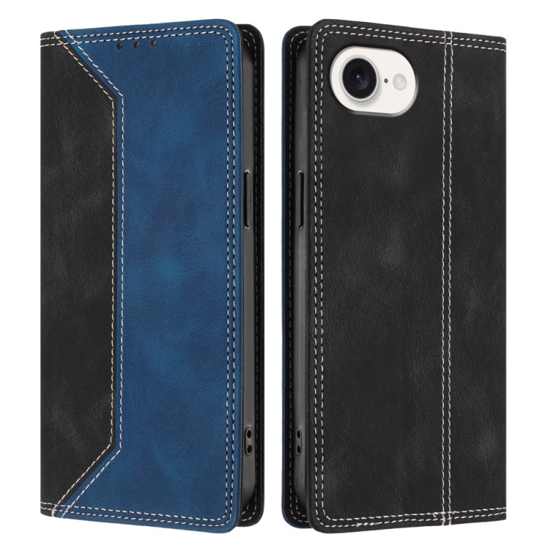 Capa bicolor para iPhone 17E / 16E (bloqueio RFID)