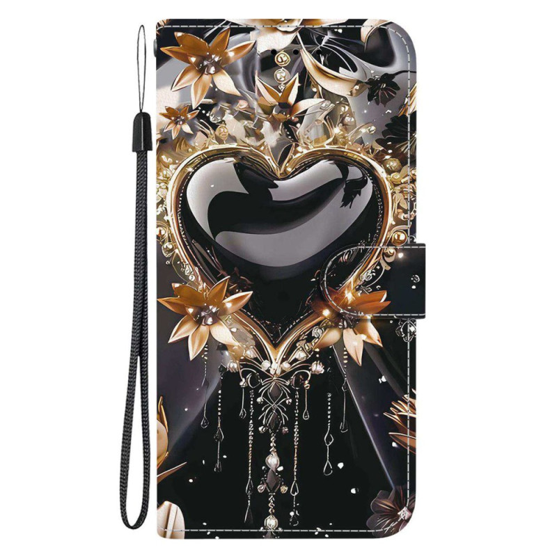 Capa iPhone 17E / 16E Cœur Preto e dourado