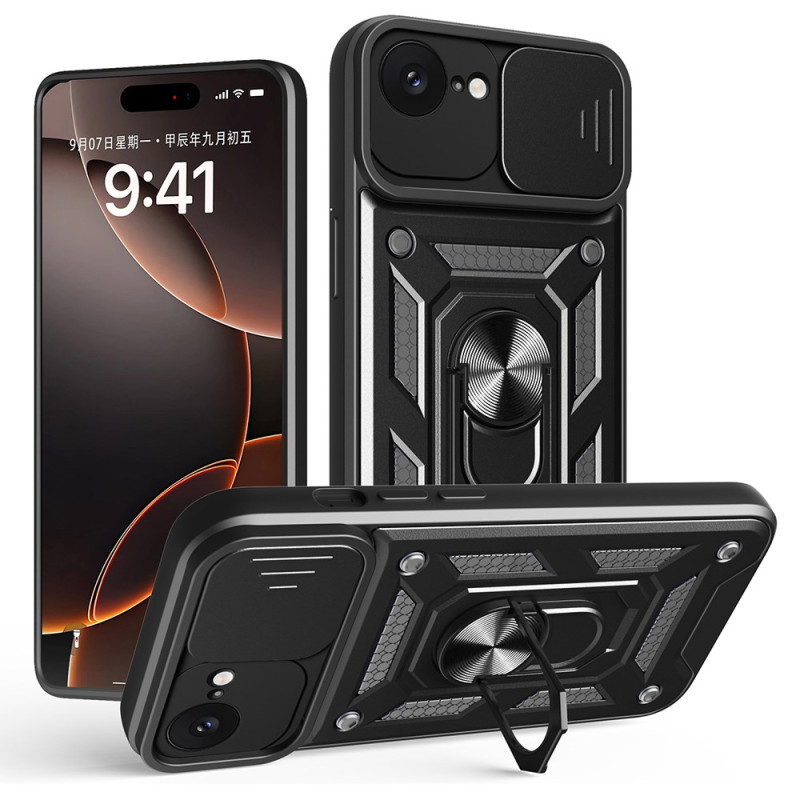 Capa para iPhone 17E / 16E Proteção da câmara deslizante e da muleta