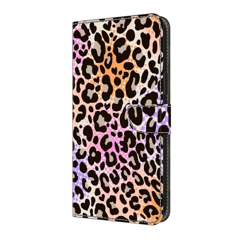 Capa para iPhone 17E / 16E com padrão de leopardo colorido