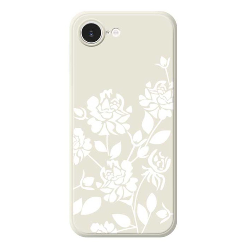 Capa para iPhone 17E / 16E com bordos rectos e impressão floral