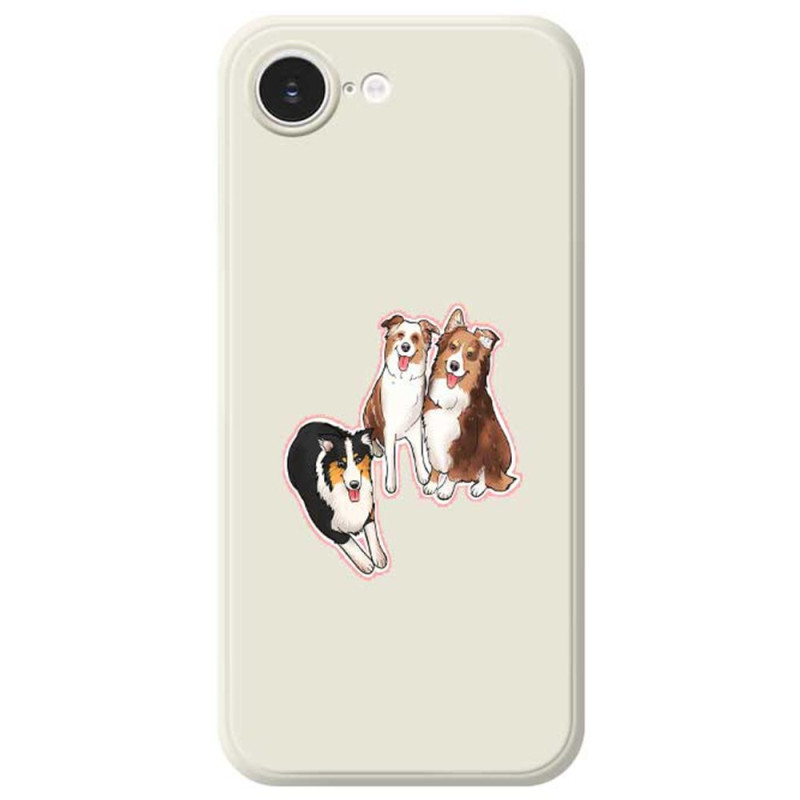 Capa para iPhone 17E / 16E com rebordo reto Three Dogs