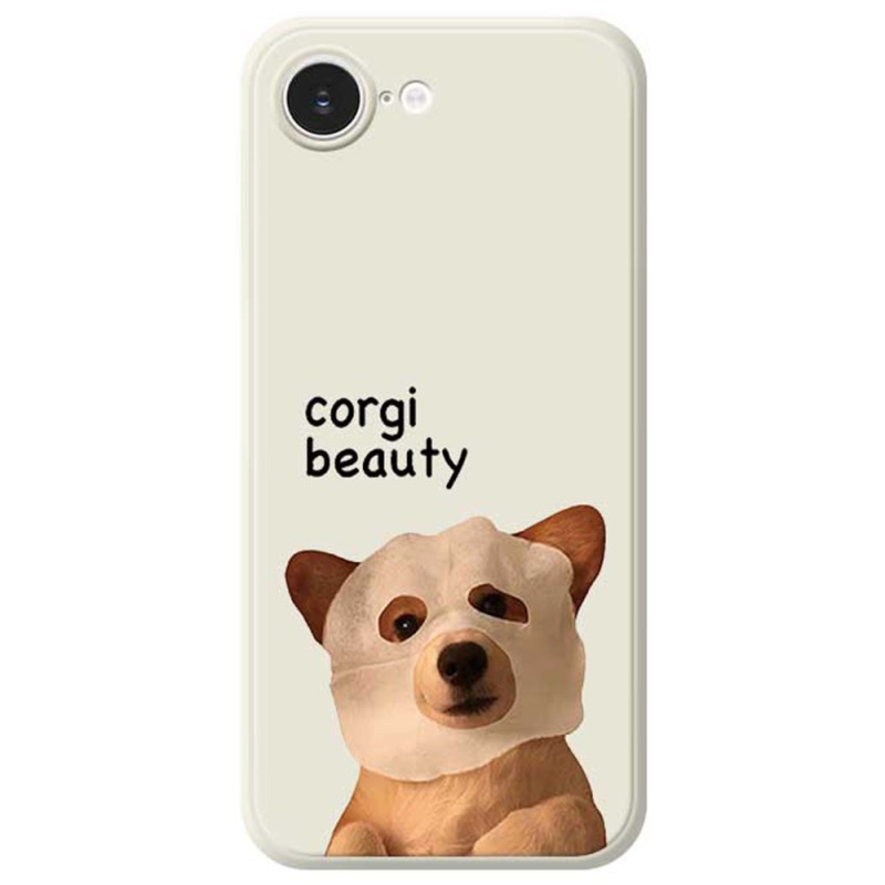 Capa para iPhone 17E / 16E com rebordo reto Corgi Adorável