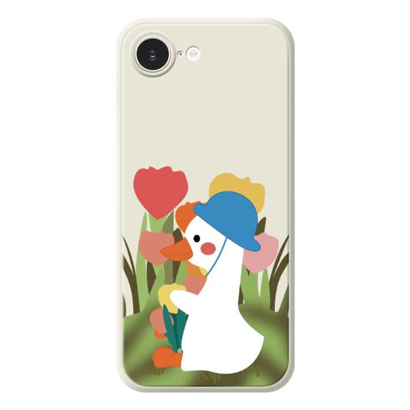 Capa para iPhone 17E / 16E Rebordo direito Design animado Pato