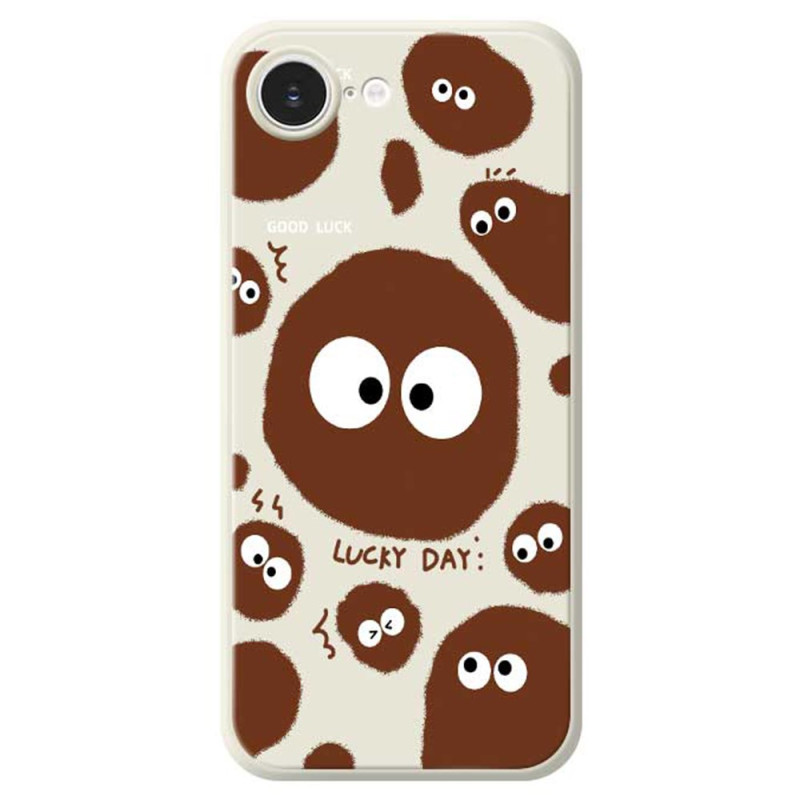 Capa para iPhone 17E / 16E Borda direita Boneca de olhos grandes