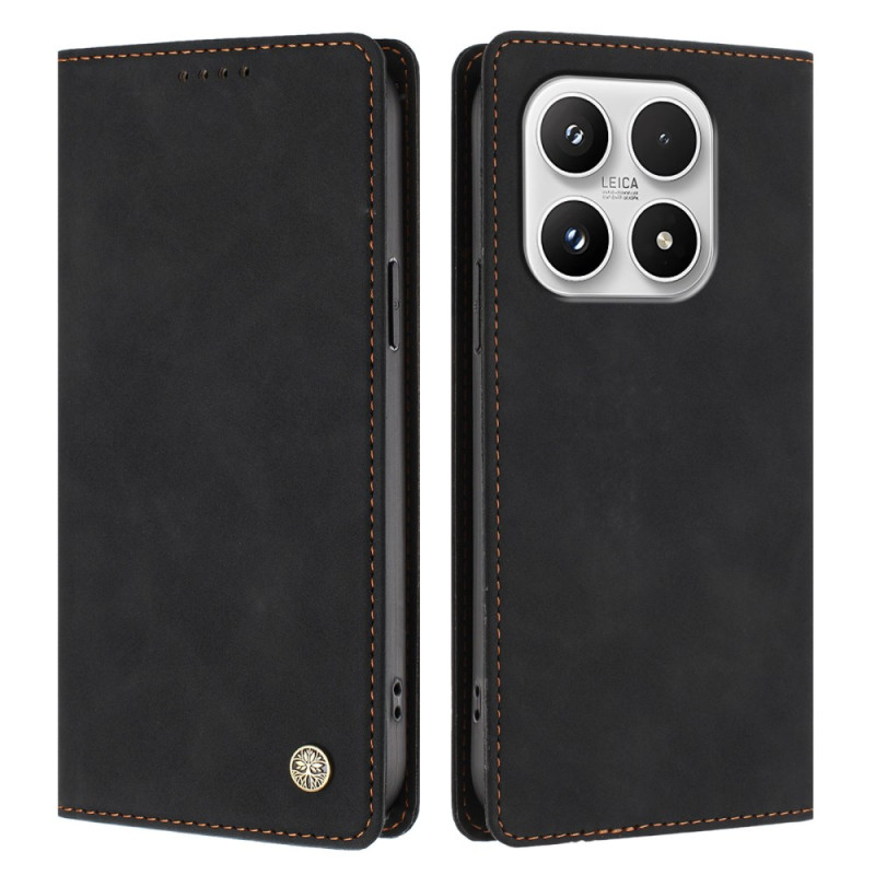 Xiaomi 17 Capa para carteira com efeito de camurça (proteção RFID)