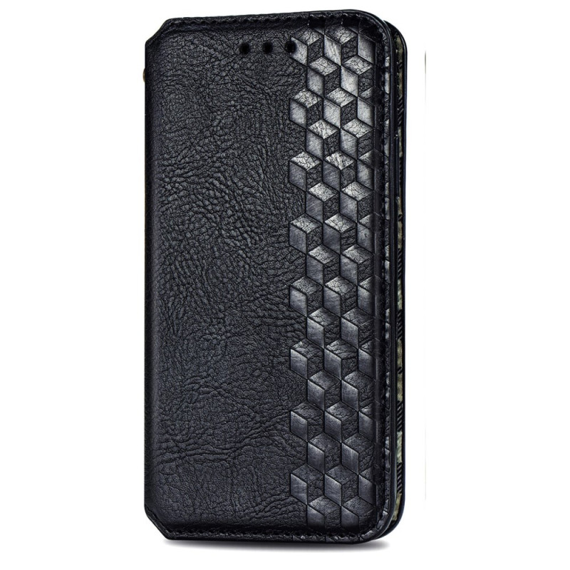 Capa flip Xiaomi 17 Efeito camurça Friso Padrão de diamante