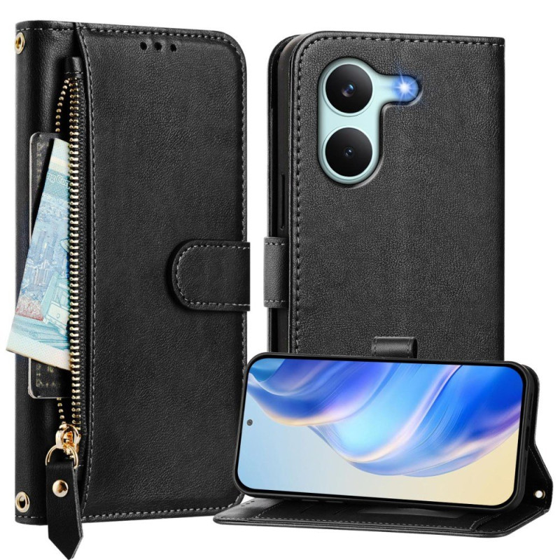 Estojo Poco X8 Pro com bolso com fecho e porta-cartões