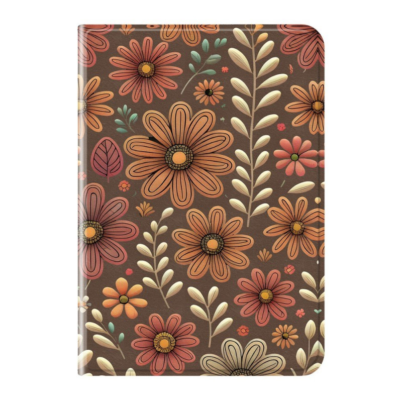 Capa Xiaomi Pad 8 / 8 Pro / 7 / 7 Pro Flores castanhas