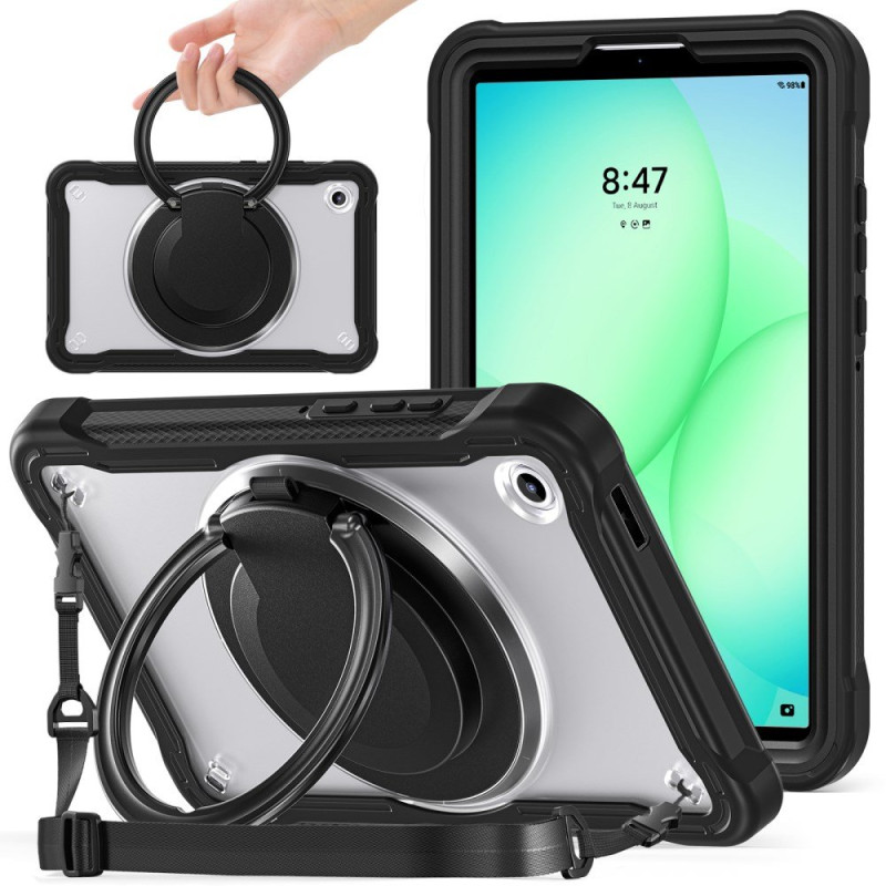 Capa para Samsung Galaxy Tab A11 Pega rotativa e alça de ombro