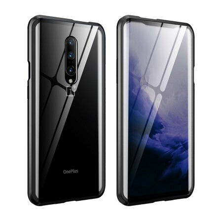 OnePlus 7 Pro Case Vidro Temperado e Bordas de Metal
