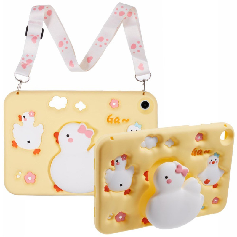 Capa para Samsung Galaxy Tab A11 Plus / A9 Plus 3D Duck com alça de ombro