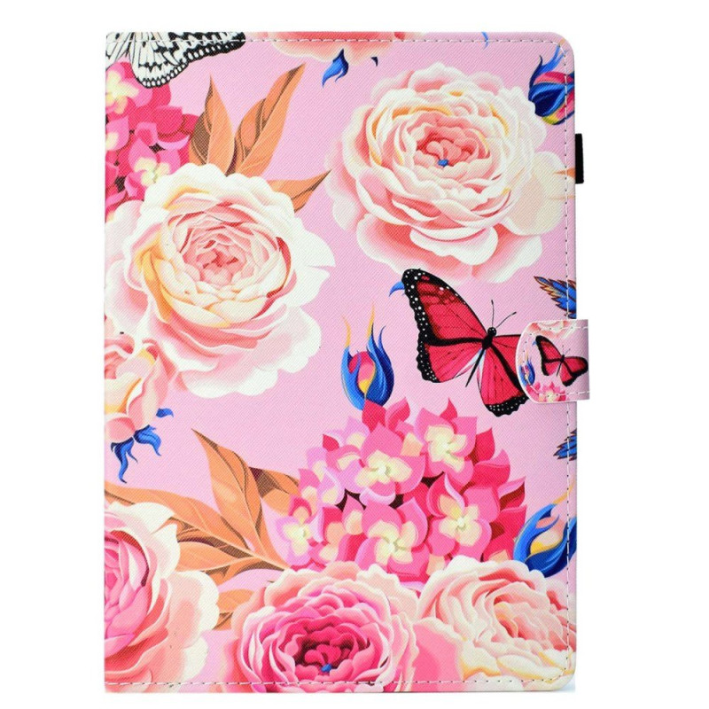 Capa para Samsung Galaxy Tab A 10.1 (2016) Flores e borboletas
