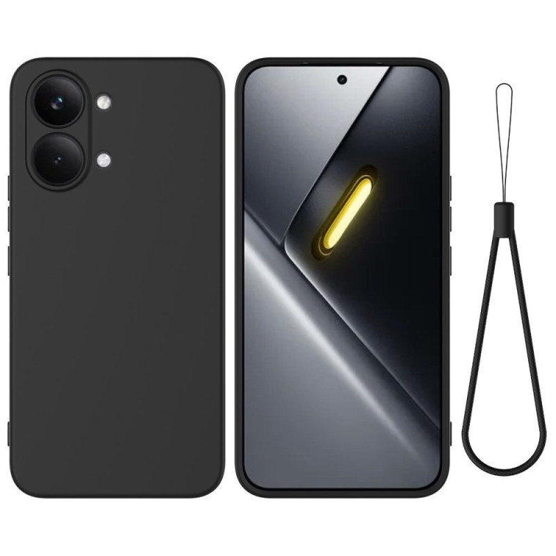 Poco X8 Pro Max 5G Capa de silicone líquido com correia