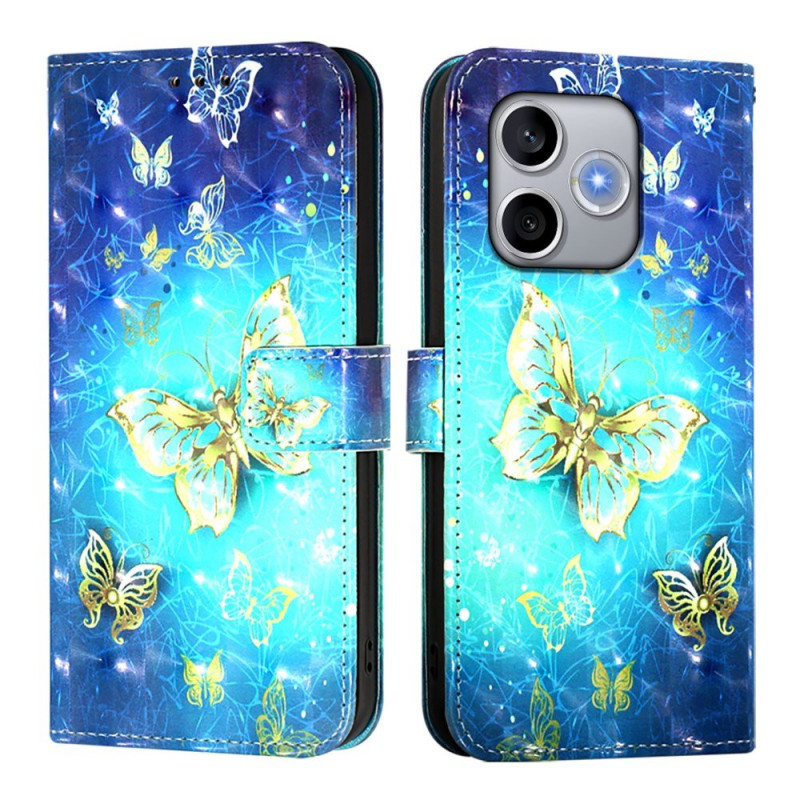 Capa borboleta dourada para Honor 600 Lite