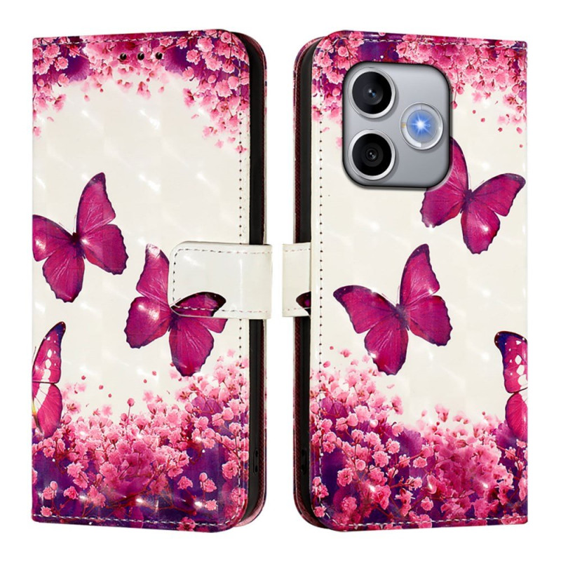 Capa para Honor 600 Lite Rosa e Borboleta